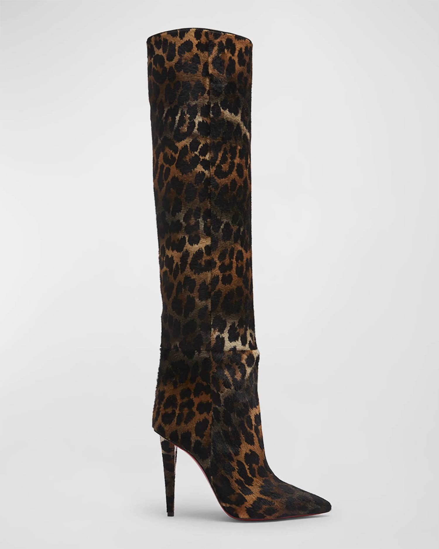 Christian louboutin leopard hot sale print boots