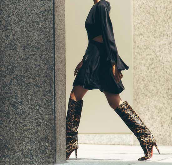 Christian Louboutin Lock Kate Botta Leather Knee-High Boots